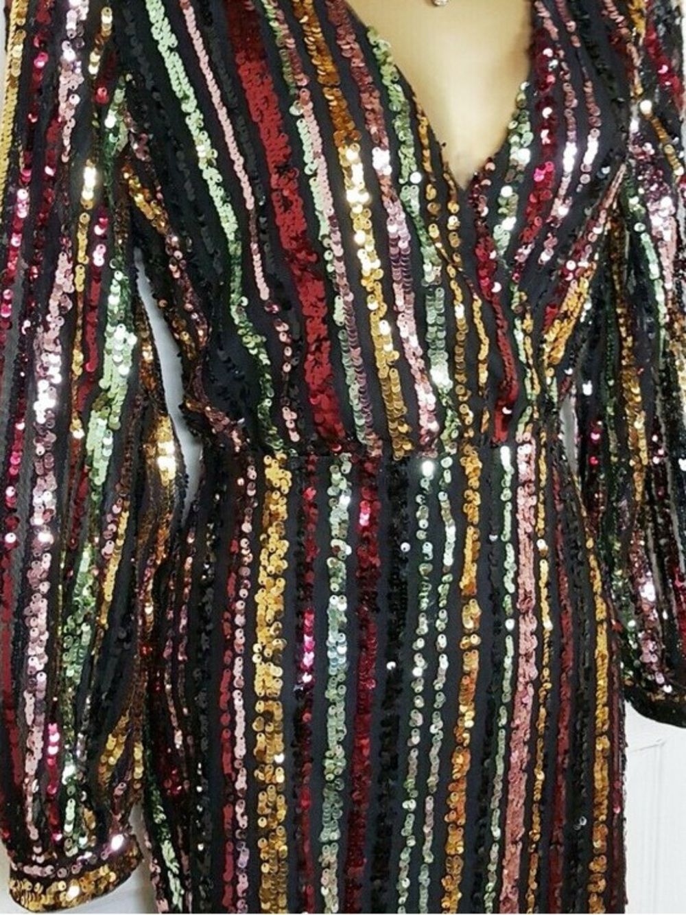 Multicolor Sequin Mini Dress
